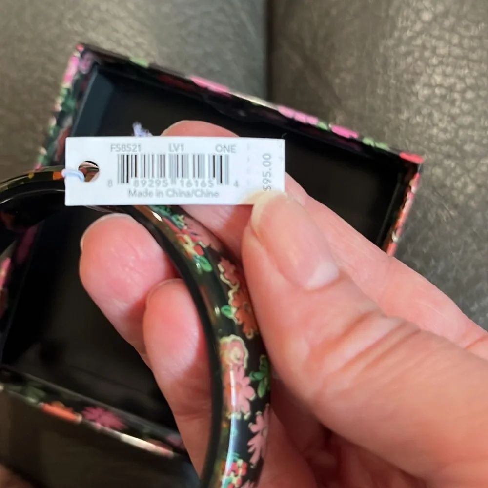 Coach multi Floral black Bangle Bracelet